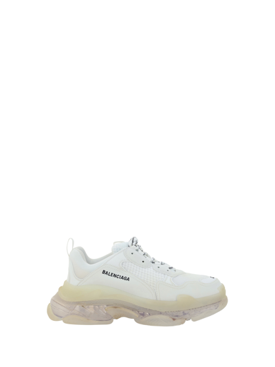 Shop Balenciaga Triple S Sneakers In Whisper White