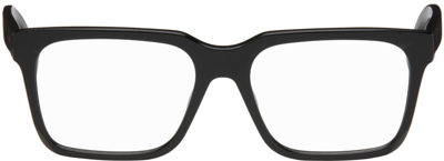 Shop Givenchy Black Square Glasses In 001 Shiny Black