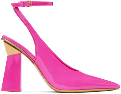 Shop Valentino Pink One Stud Hyper Heels In Uwt Pink Pp