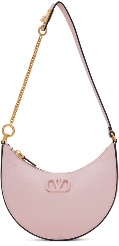 Shop Valentino Pink Mini Vlogo Signature Bag In 16q Rose Quartz
