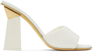 Shop Valentino Off-white One Stud Hyper Heeled Sandals In 098 Ivory