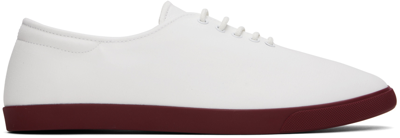 Shop The Row White Sam Sneakers In Whtru White/rubino