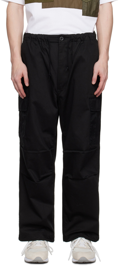 Shop Comme Des Garçons Homme Deux Black Paneled Cargo Pants In 1 Black