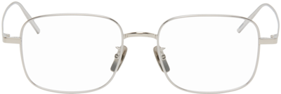 Shop Givenchy Silver Square Glasses In 16 Shiny Palladium