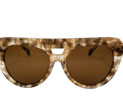 Shop Big Horn Royama + S Sunglasses In Brown