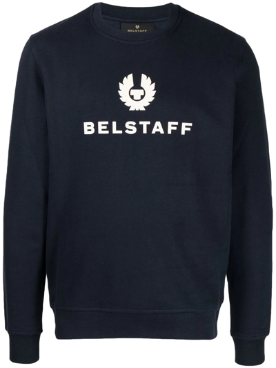 Shop Belstaff Felpa  Signature In Blue