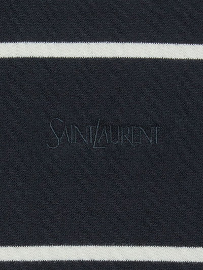 Shop Saint Laurent Felpa Con Logo In Blue