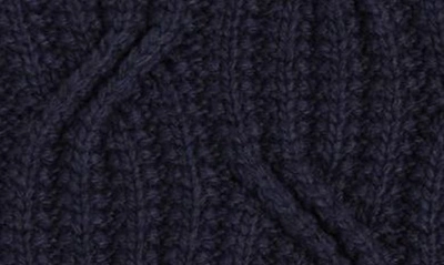 Shop Amicale Cable Knit Throw In Navy
