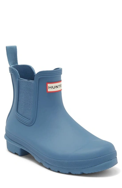 Shop Hunter Original Waterproof Chelsea Rain Boot In Borrowed Blue