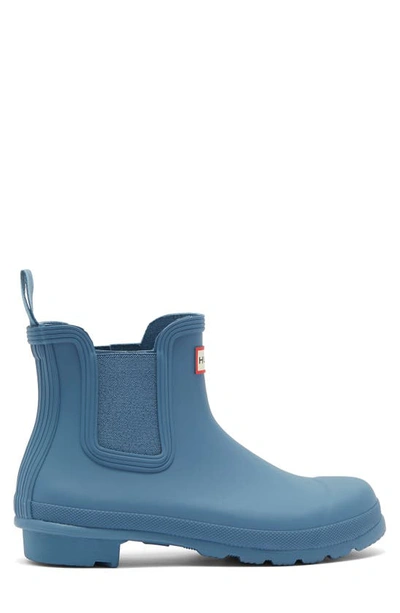 Shop Hunter Original Waterproof Chelsea Rain Boot In Borrowed Blue