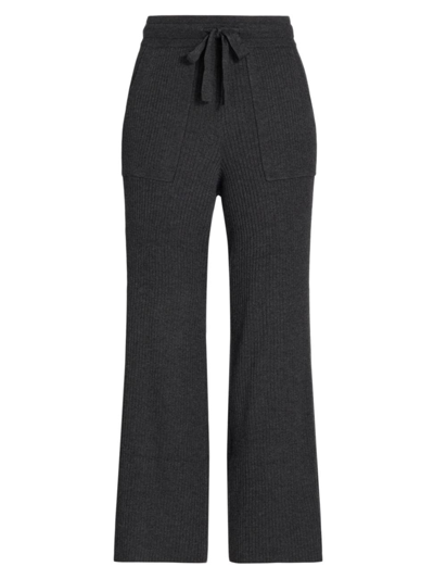 Shop Splendid Women's Georgie Rib-knit Pants In Heather Charcoal