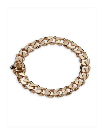 Shop Emanuele Bicocchi Men's 24k Gold-plated Sterling Silver Edge Chain Bracelet