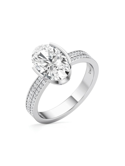 Shop Unsaid Women's Meta Ovum 18k White Gold & 3.22 Tcw Lab-grown Diamond Ring