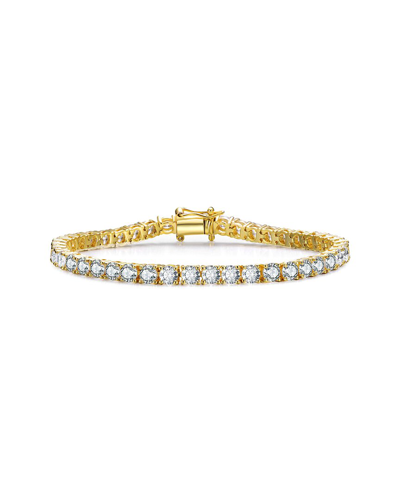 Shop Rachel Glauber 14k Plated Cz Tennis Bracelet