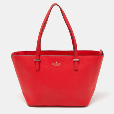Pre-owned Kate Spade Red Leather Harmony Tote