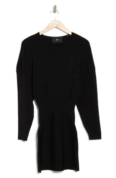 Shop Seven Long Sleeve Body-con Sweater Dress In Black