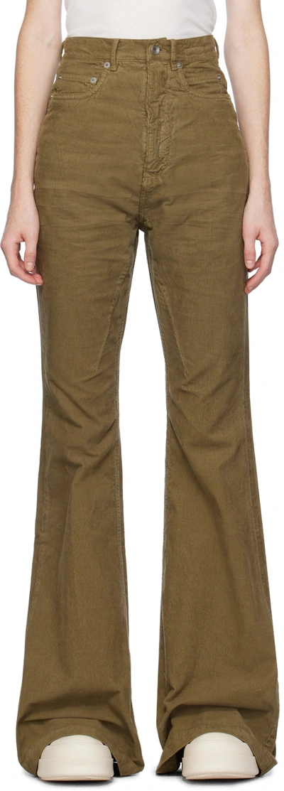 Shop Rick Owens Drkshdw Khaki Bolan Jeans In 25 Pale Green