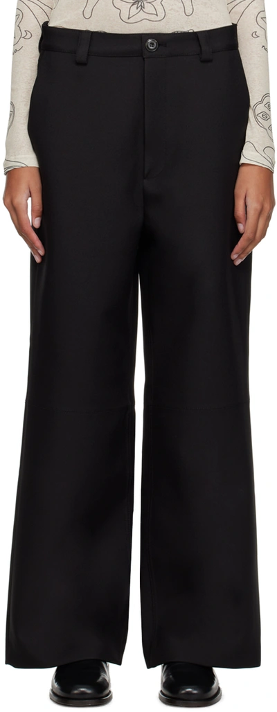 Nanushka Black Vidia Trousers In Black