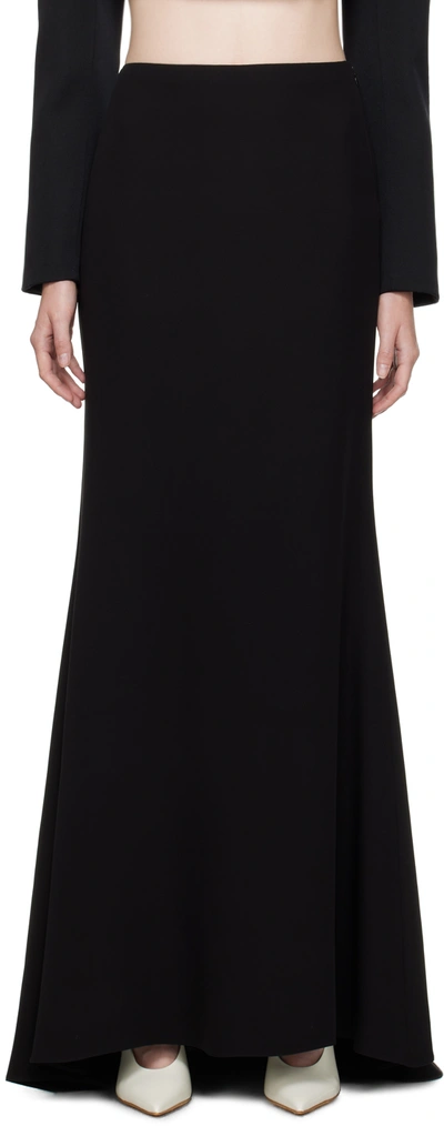 Shop Valentino Black Couture Maxi Skirt In 0no Nero