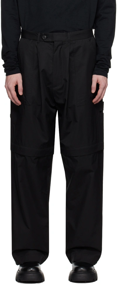 Shop Lownn Black Zip Panel Trousers