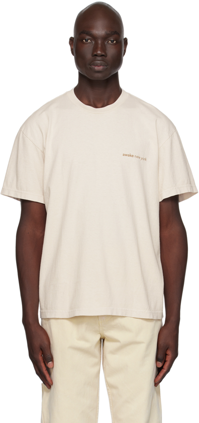 Shop Awake Ny Beige City T-shirt In Natural