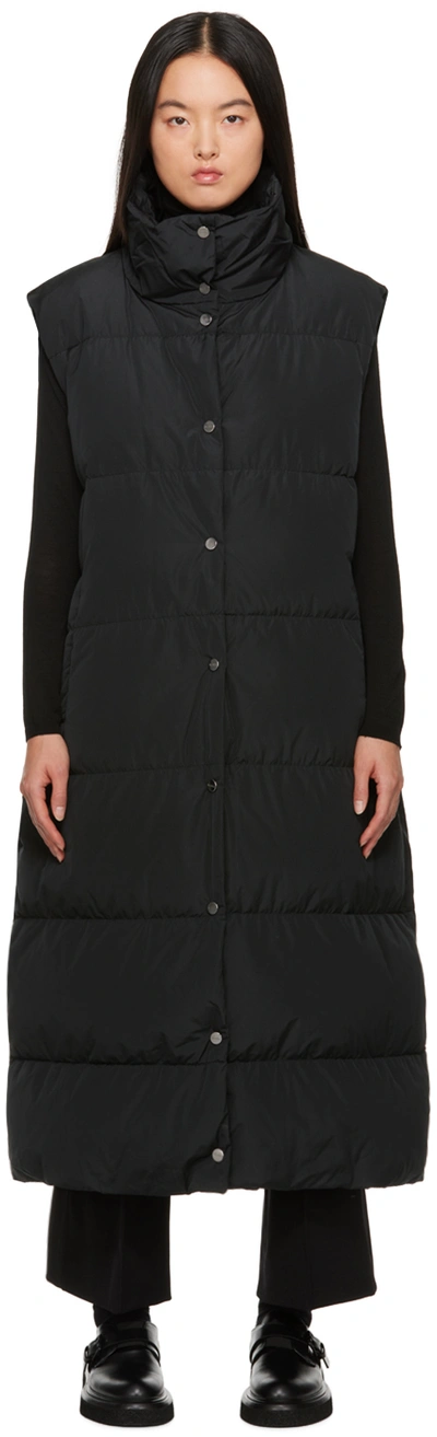 Shop Max Mara Black Taffgi Down Vest In 041 Black