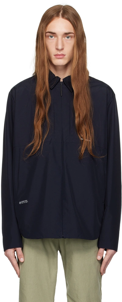 Shop Norse Projects Navy Jens 2.0 Jacket In Dark Navy