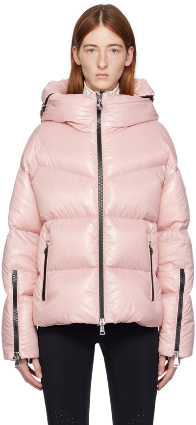 Shop Moncler Pink Huppe Down Jacket In 51a Pink