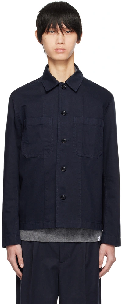 Shop Norse Projects Navy Tyge Jacket In Dark Navy
