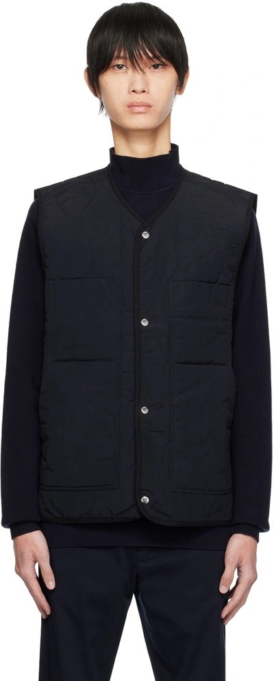 Shop Norse Projects Navy Peter Vest In Dark Navy