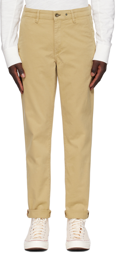 Shop Rag & Bone Khaki Fit 2 Trousers In Cornstalk