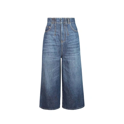 Shop Dior Wide-leg Denim Jeans In Blue