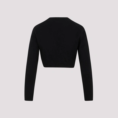 Shop Patou Cropped Jumper Sweater In Black