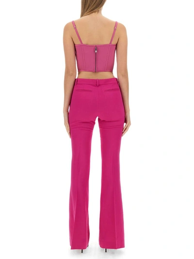 Shop Versace Top With Corset In Fuchsia