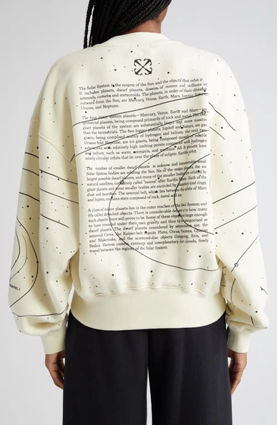 Shop Off-white Solar System Cotton Crewneck Sweatshirt In Beige Black