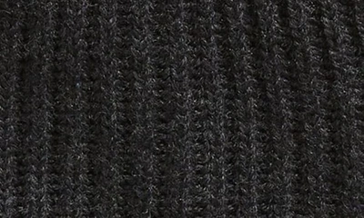 Shop Allsaints Merino Wool Ribbed Beanie In Cindeer Black Marl