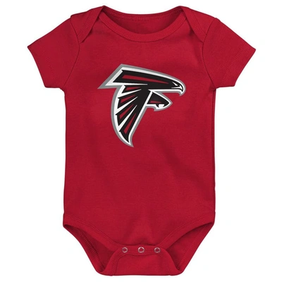 Shop Outerstuff Infant Red/black/gray Atlanta Falcons Born To Be 3-pack Bodysuit Set