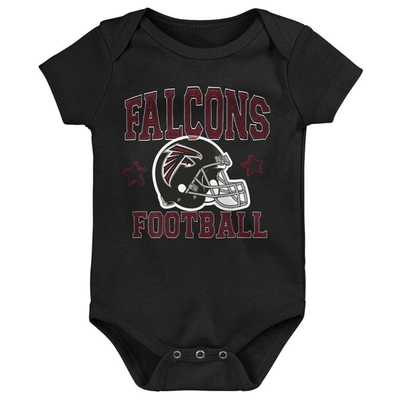 Shop Outerstuff Infant Red/black/gray Atlanta Falcons Born To Be 3-pack Bodysuit Set