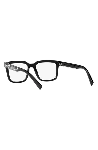 Dolce & Gabbana 52mm Square Optical Glasses In Black