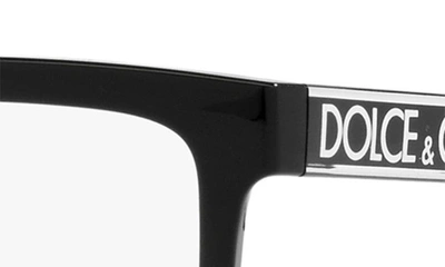 Shop Dolce & Gabbana 52mm Square Optical Glasses In Black