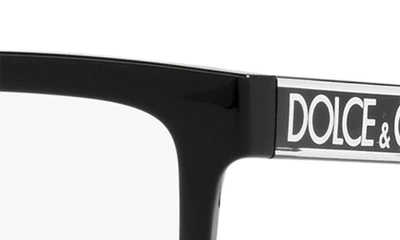 Dolce & Gabbana 52mm Square Optical Glasses In Black