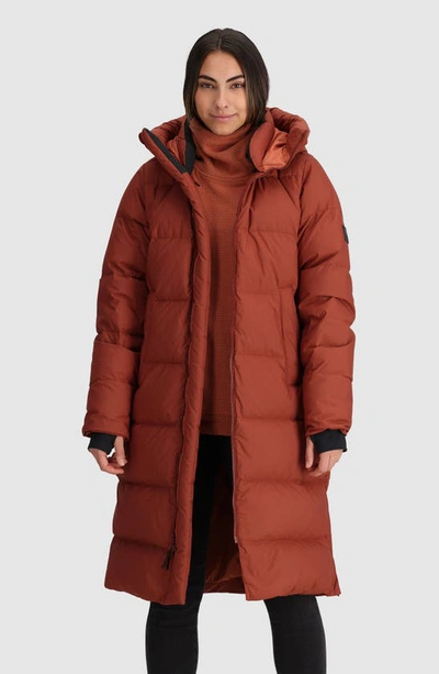 Shop Outdoor Research Coze 700 Fill Power Down Parka In Brick