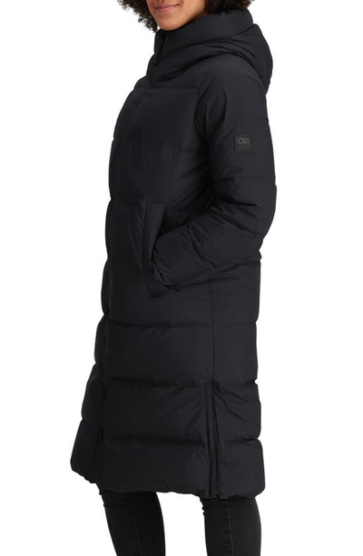 Shop Outdoor Research Coze 700 Fill Power Down Parka In Solid Black