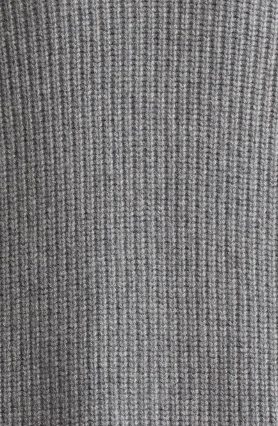 Shop Brandon Maxwell The Marcie Zip Front Wool & Cashmere Cardigan In Melange Grey