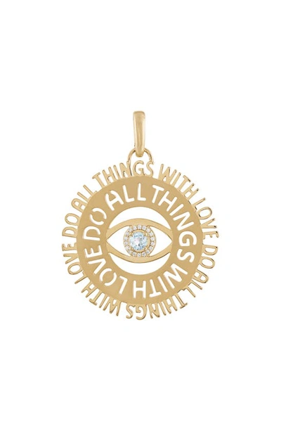 Shop Eden Presley Do All Things With Love Pendant In White Diamond