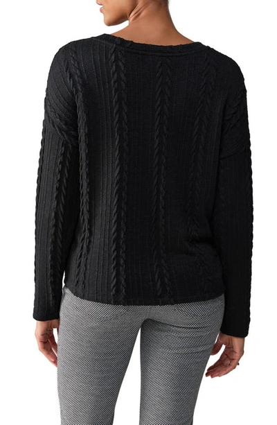 Shop Sanctuary Keep It Cable Sweater In Black