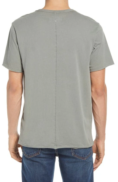 Shop Rag & Bone Miles Organic Cotton Pocket T-shirt In Blue Grey