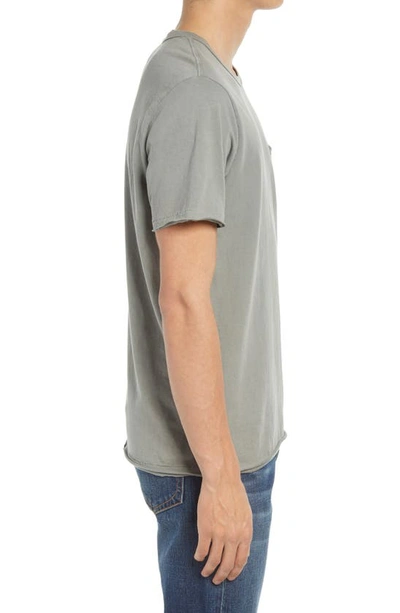 Shop Rag & Bone Miles Organic Cotton Pocket T-shirt In Blue Grey