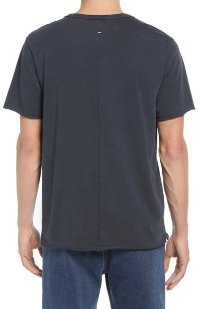 Shop Rag & Bone Miles Organic Cotton Pocket T-shirt In Dark Grey