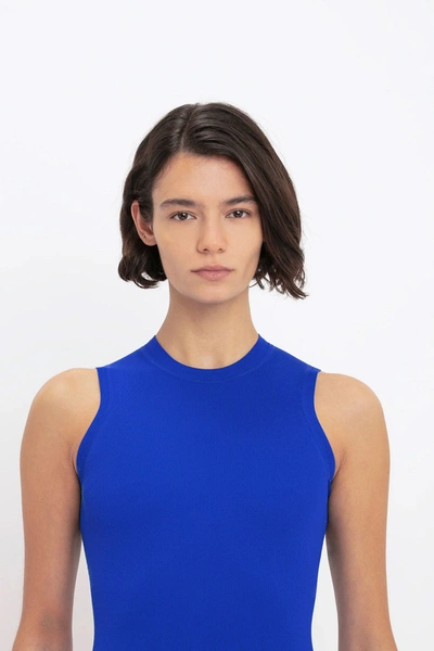 Shop Victoria Beckham Vb Body Mini Dress In Blue